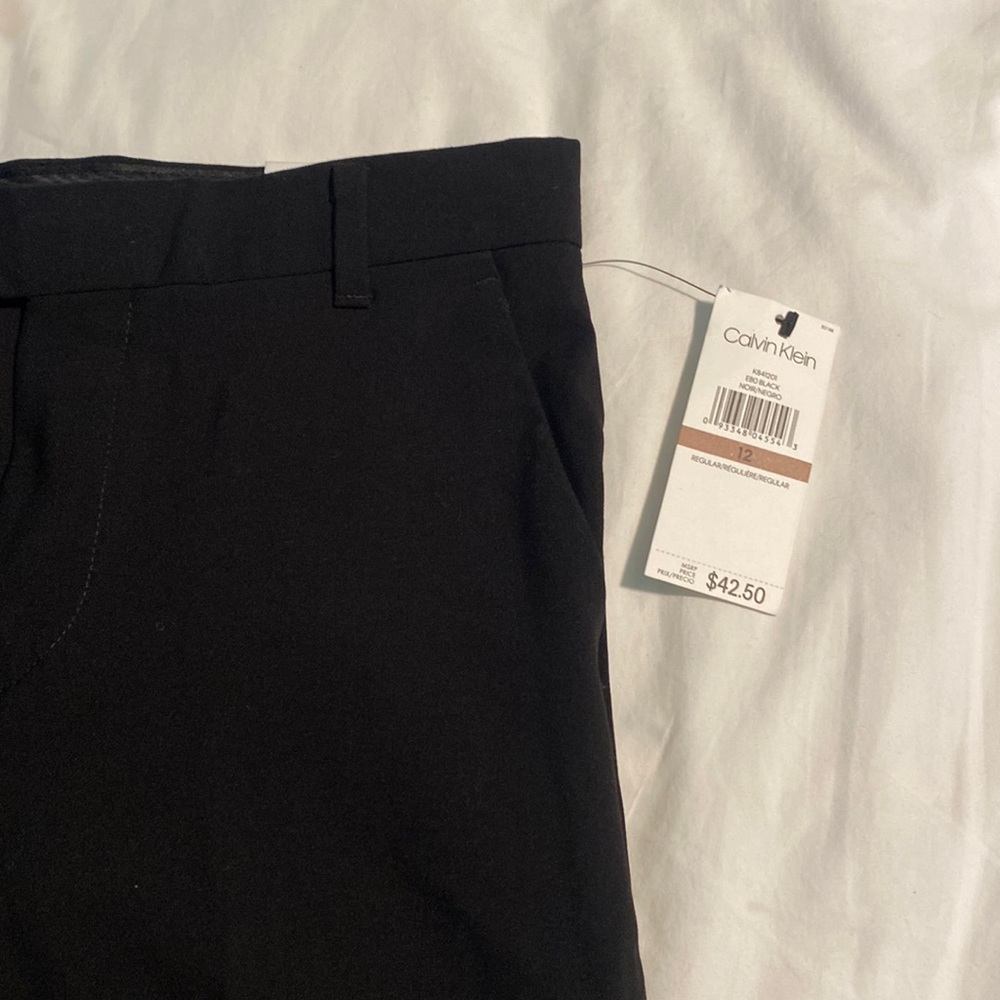 Boys Calvin Klein black dress pants